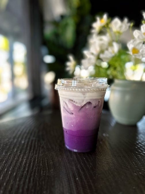 Coconut Taro Milk Tea (Decaf).