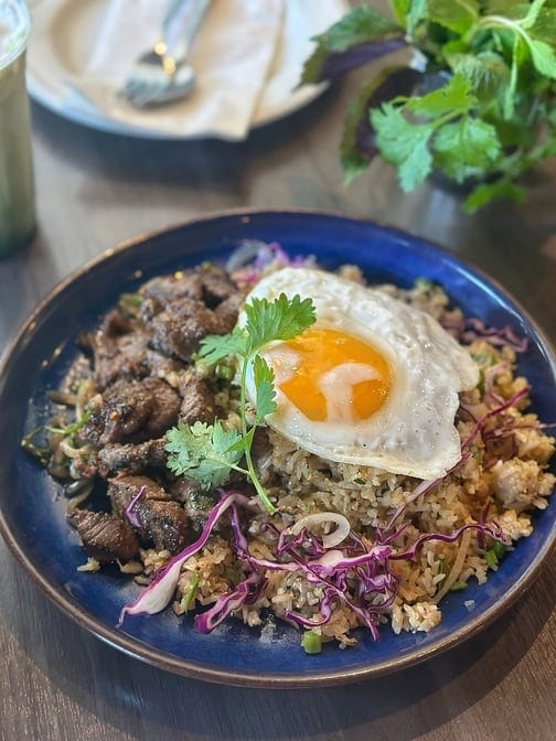 38. Signature Steak Filet Mignon (Cube) Garlic Butter Fried Rice.