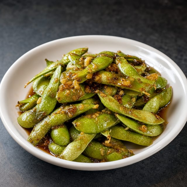 5. Spicy Sautéed Garlic Edamame.