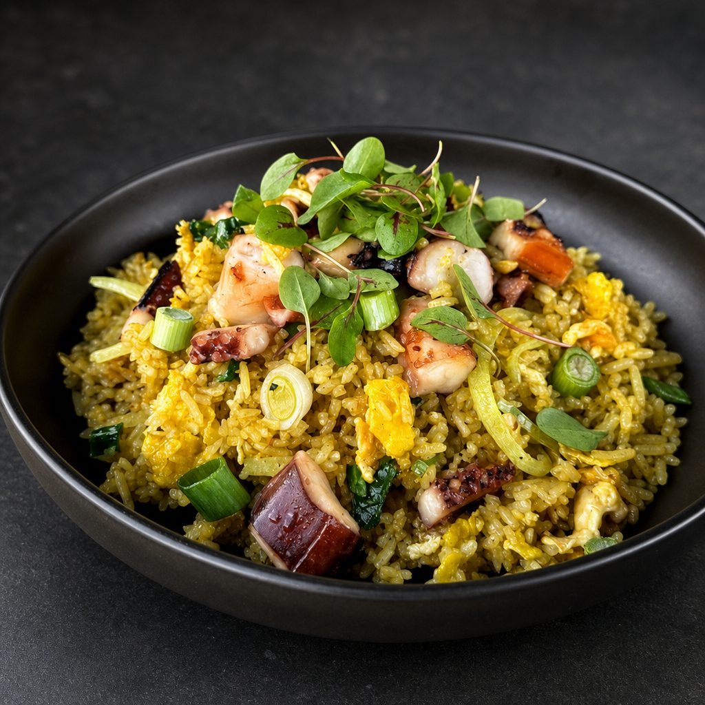 48. Original Octopus Curry Fried Rice.