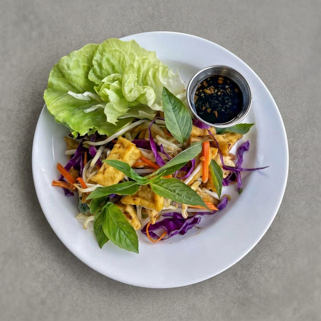 Organic Miso Glazed Grilled Salmon Salad.