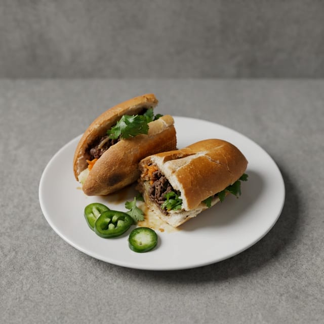 25. Lemongrass Beef Banh Mi.