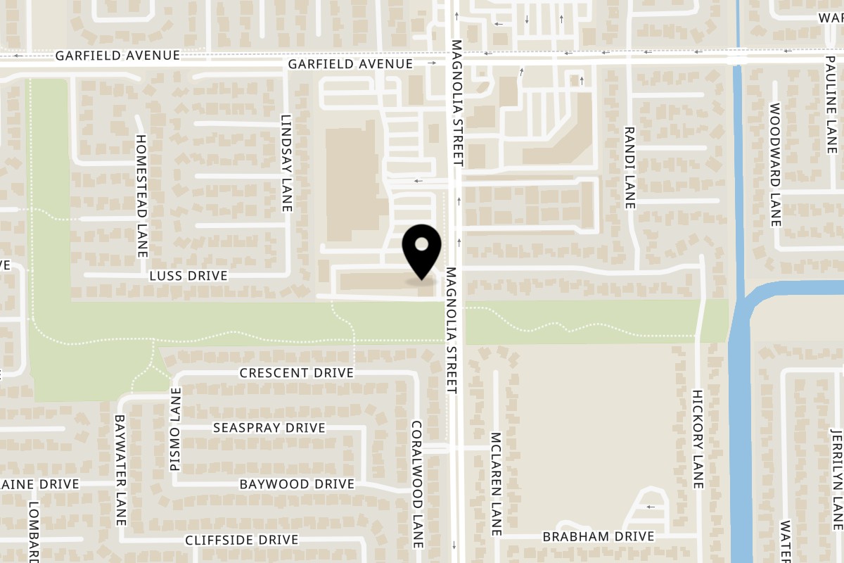 Map showing the location of Saigon District Restaurant Presotea on 19171 Magnolia St #3 in Huntington Beach